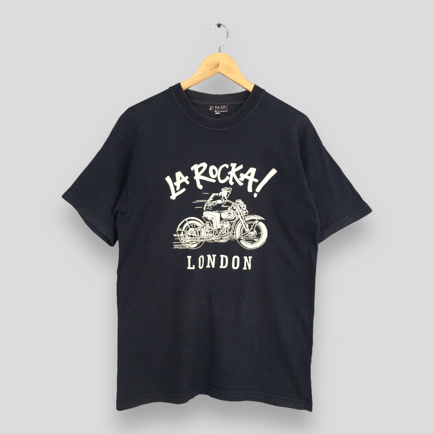 La Rocka Of London Black T shirt Large