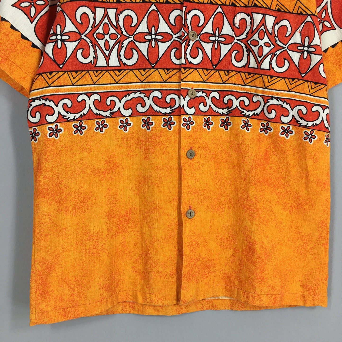 Vintage Kohola Hawaii Aloha Orange Shirts Medium