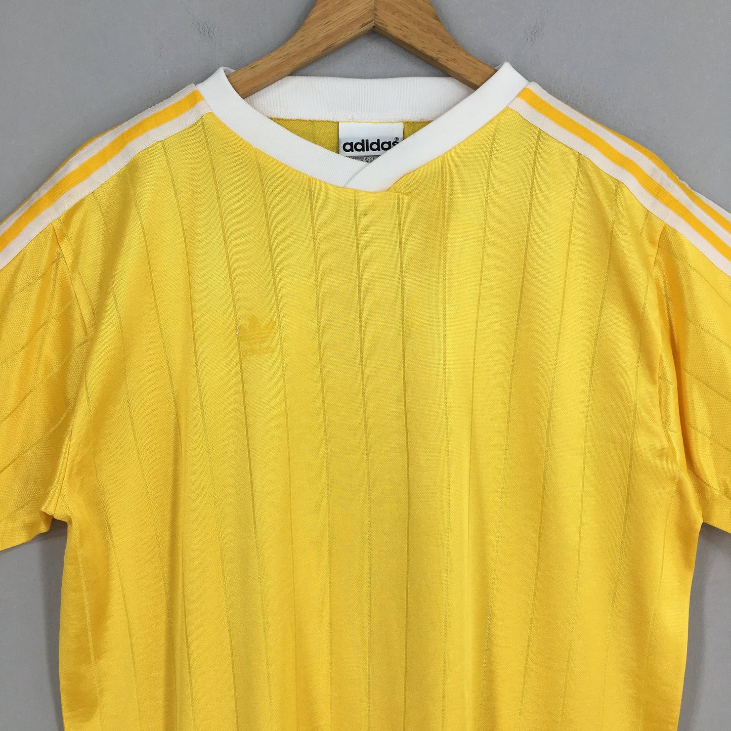 Adidas Trefoil Yellow Stripes Jersey Large