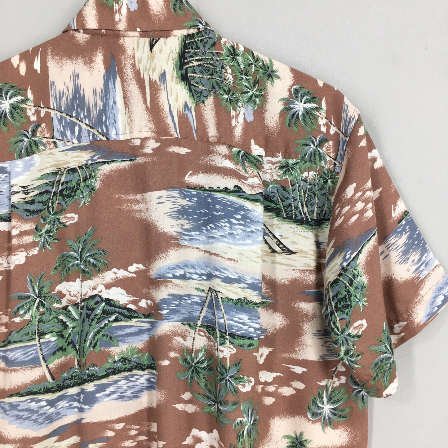 Japanese Hawaiian Aloha Coconut Tree Shirt Large