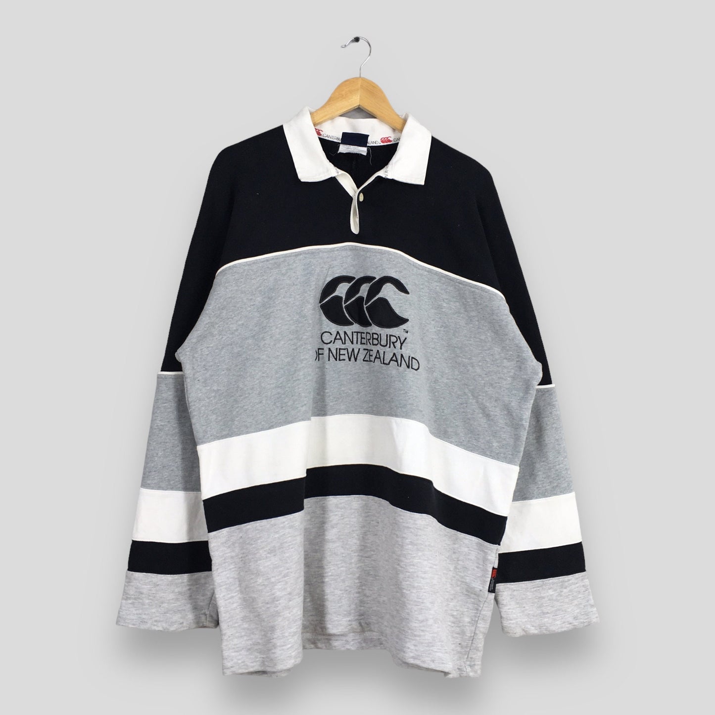 Canterbury New Zealand Stripes Rugby Shirt Large