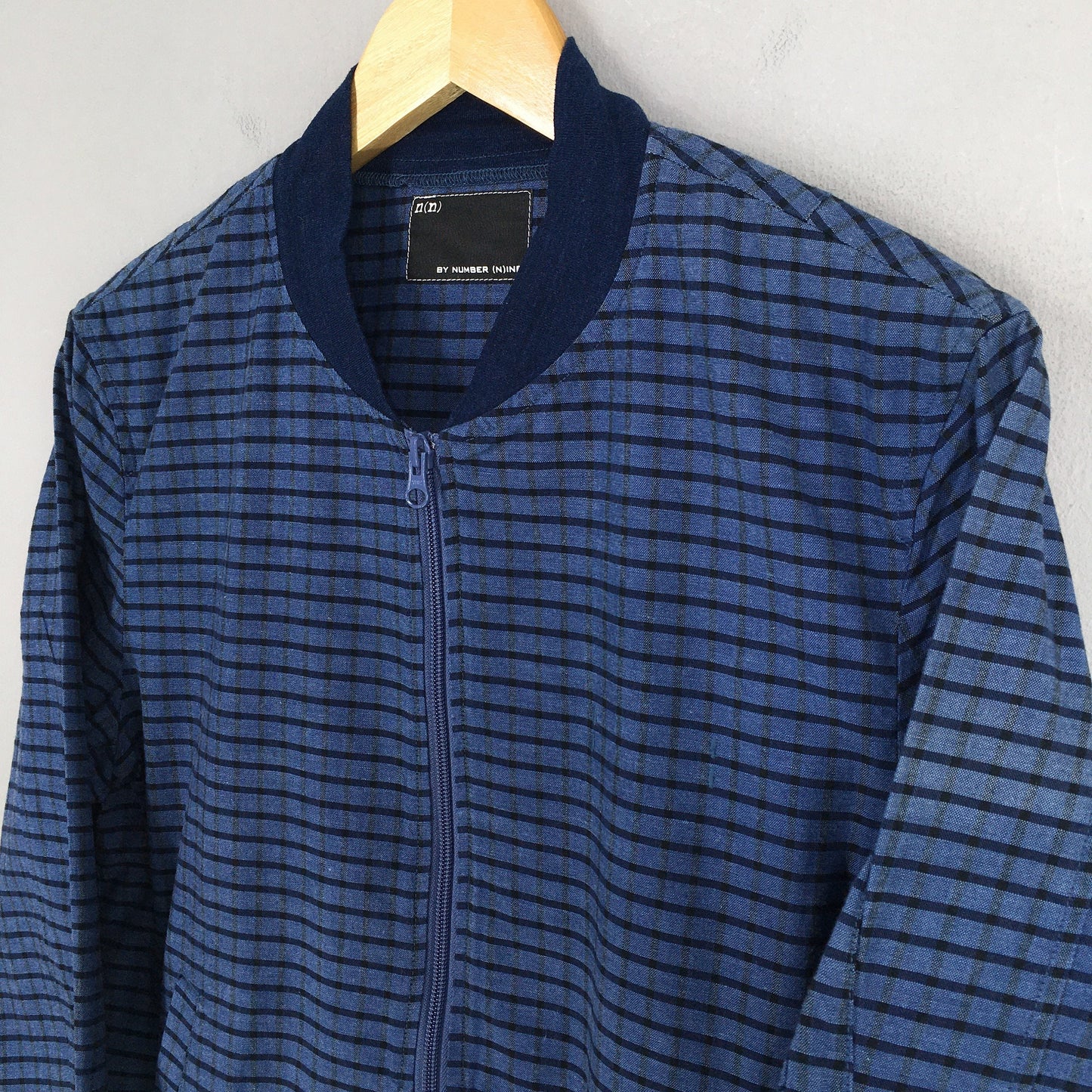 Number (N)ine Blue Tartan Checkered Jacket Medium