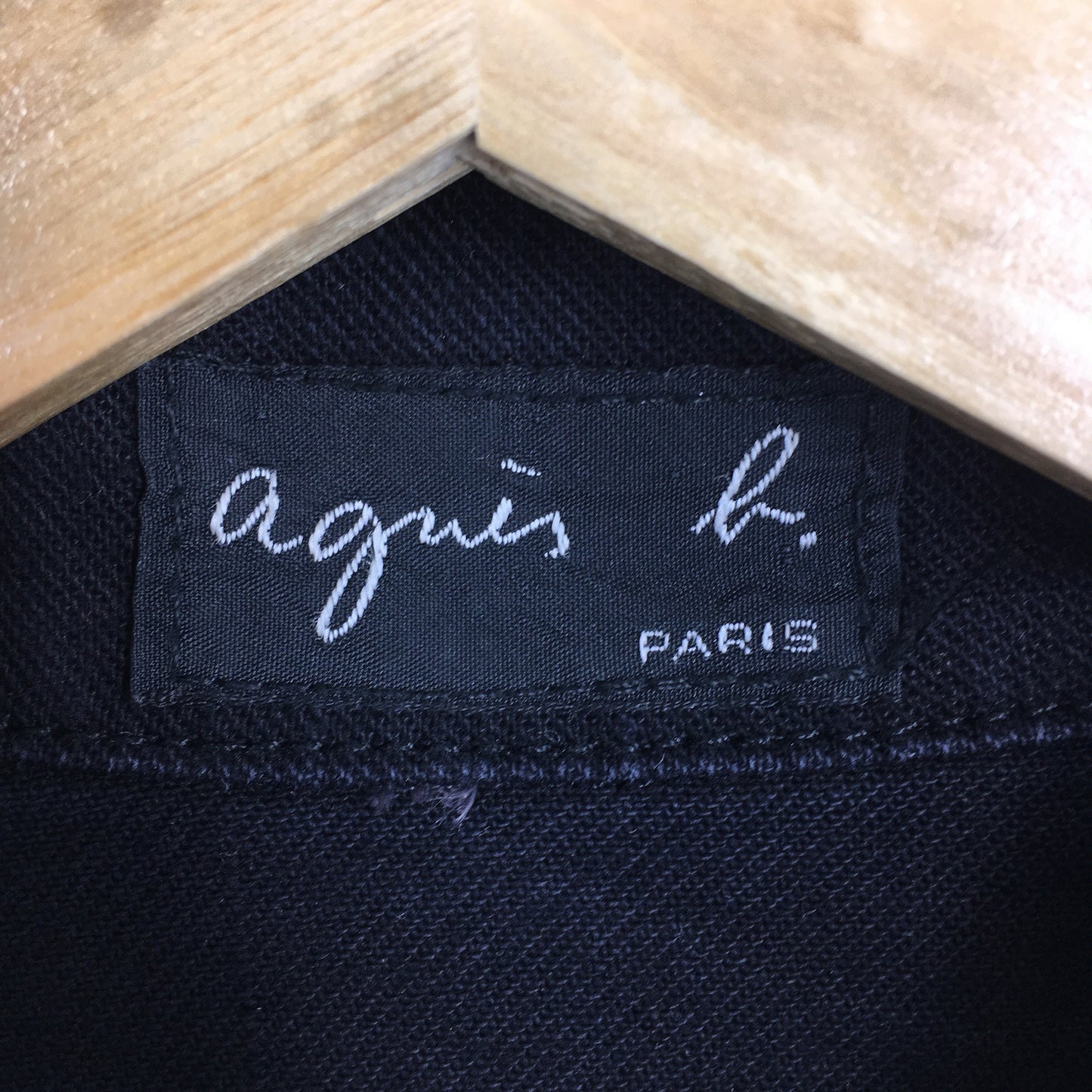 Agnes B Homme Black Trucker Denim Jacket Small