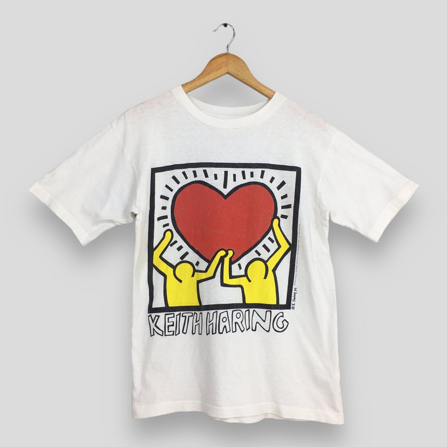 Keith Haring Heart Pop Art T shirt Medium