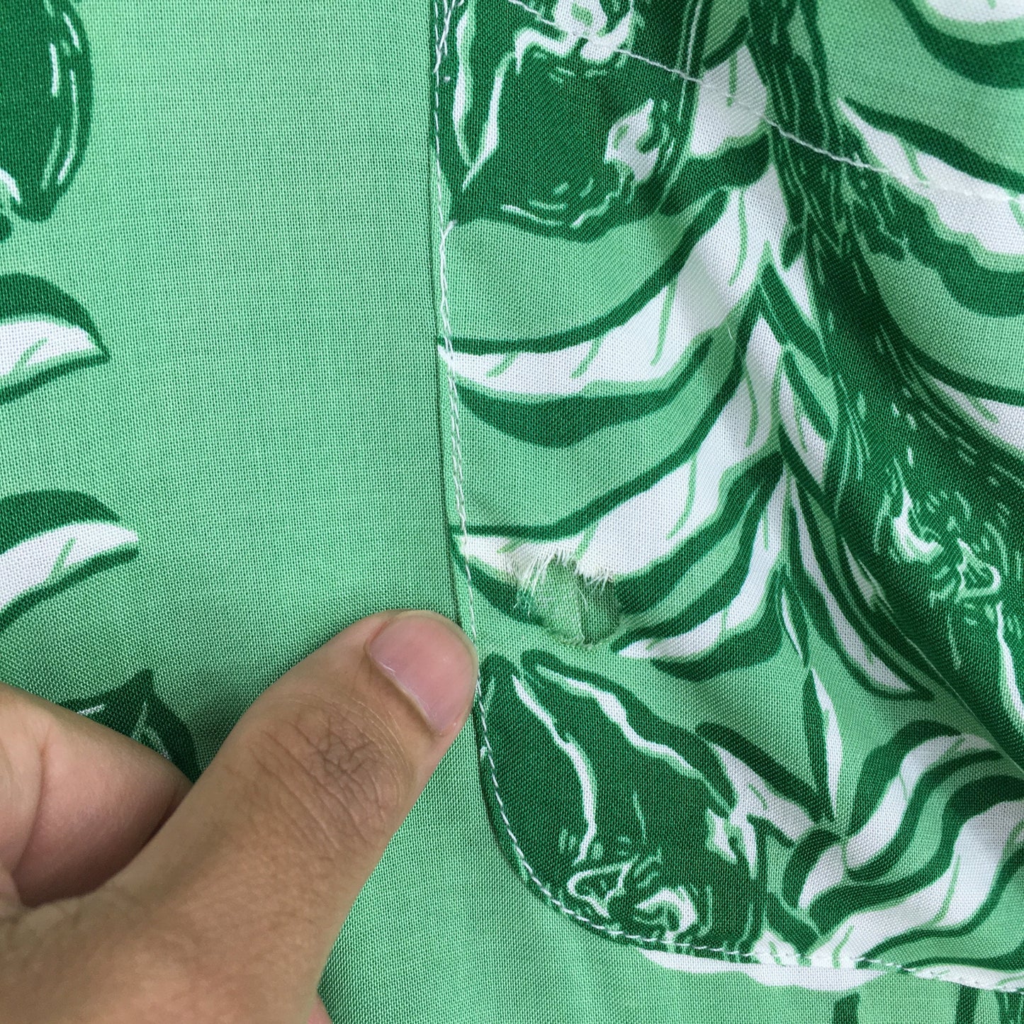 Vintage 80s Hawaii Aloha Green Shirt Large