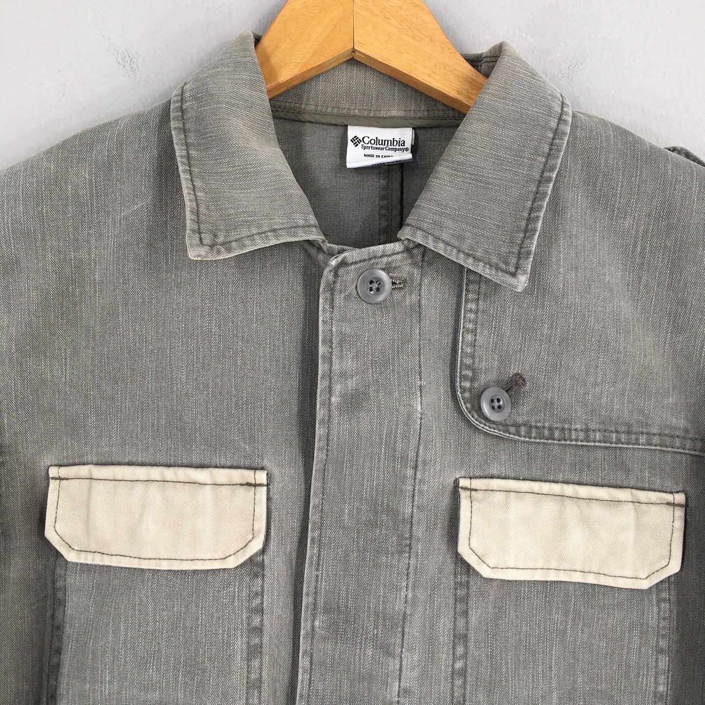 Columbia Gray Workwear Denim Jacket Large