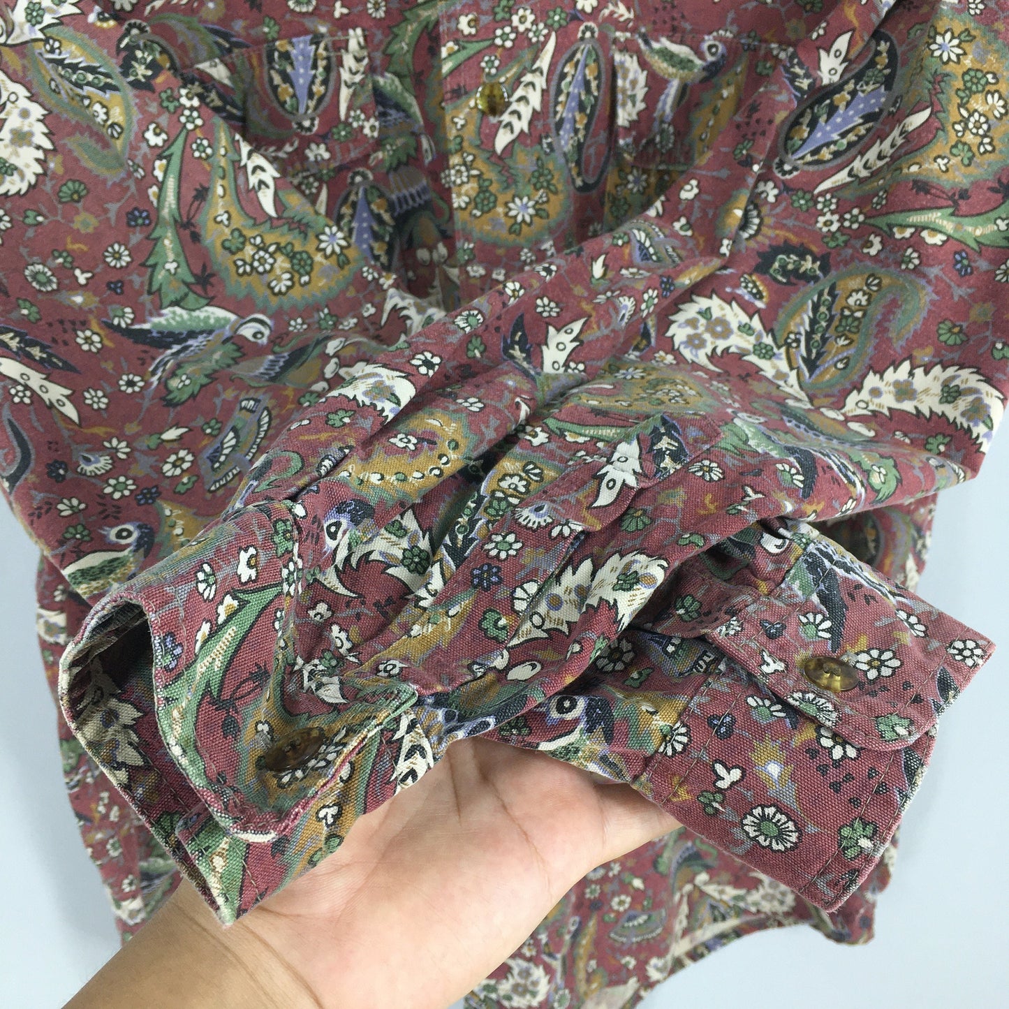 Paisley Floral Shirt Casual Large