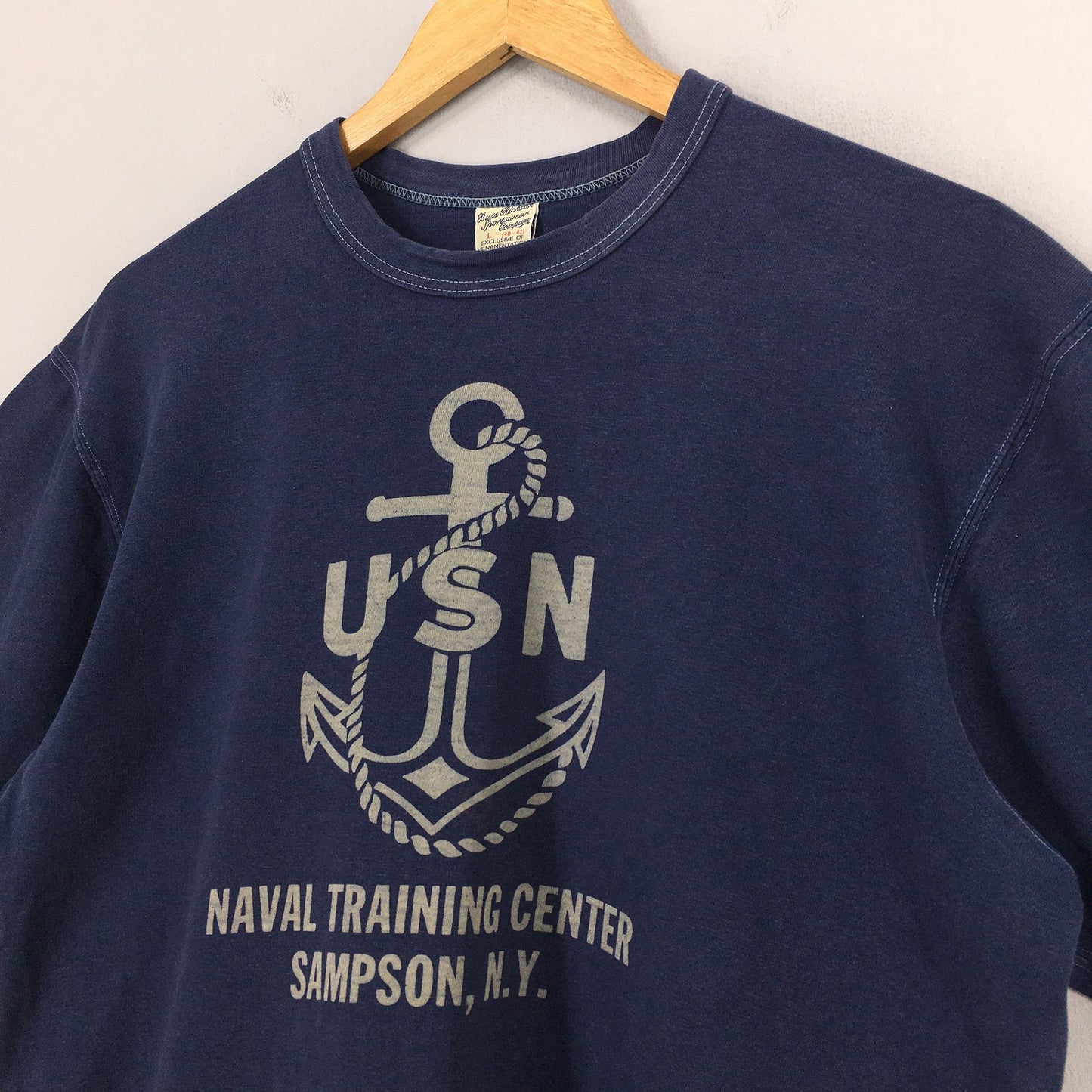 Buzz Rickson Usn Blue T shirt Large