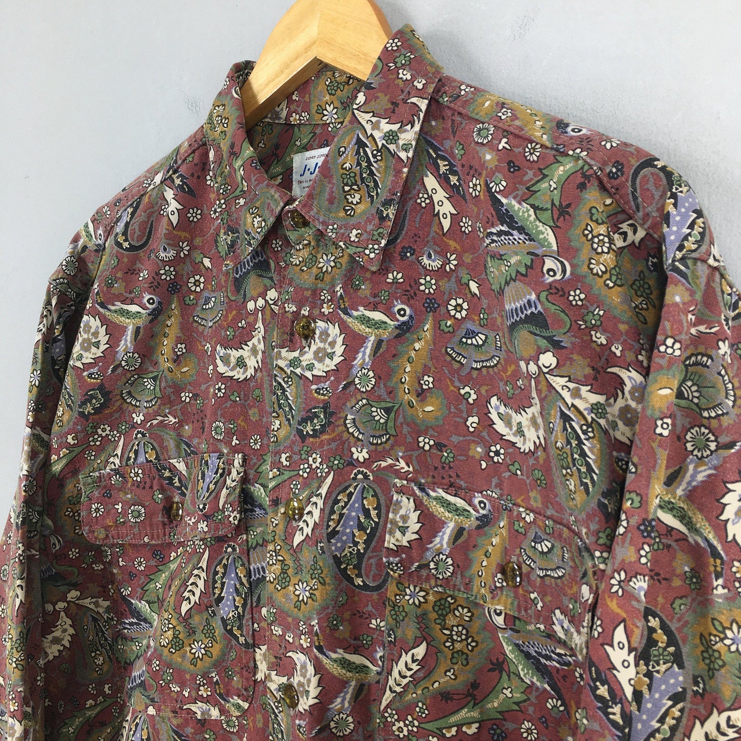 Paisley Floral Shirt Casual Large