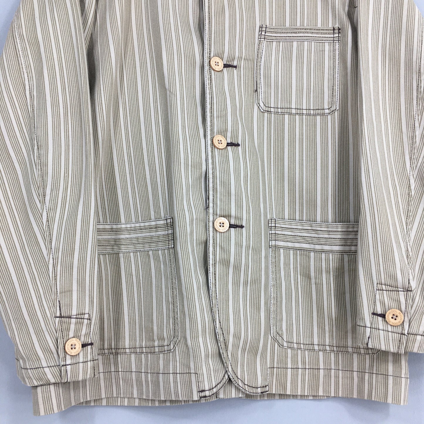 Woolrich Stripes Beige Jacket Large