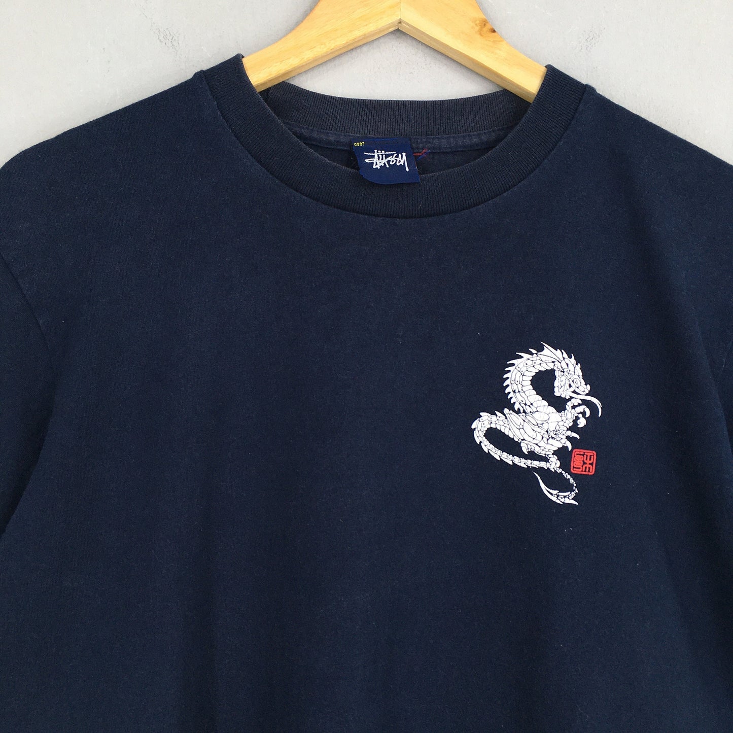 Stussy Dragon Usa Skater Blue T shirt Medium