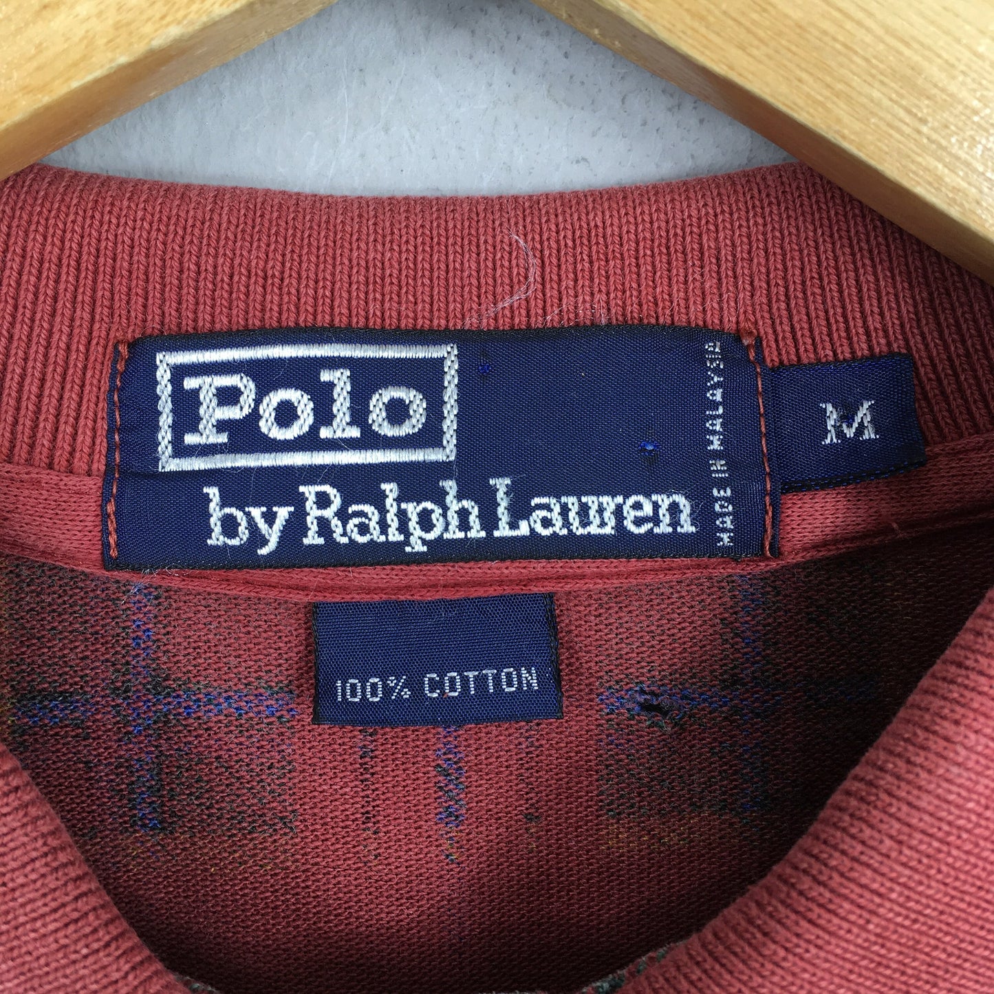 Polo Ralph Lauren Checkered Red Rugby Shirt Medium