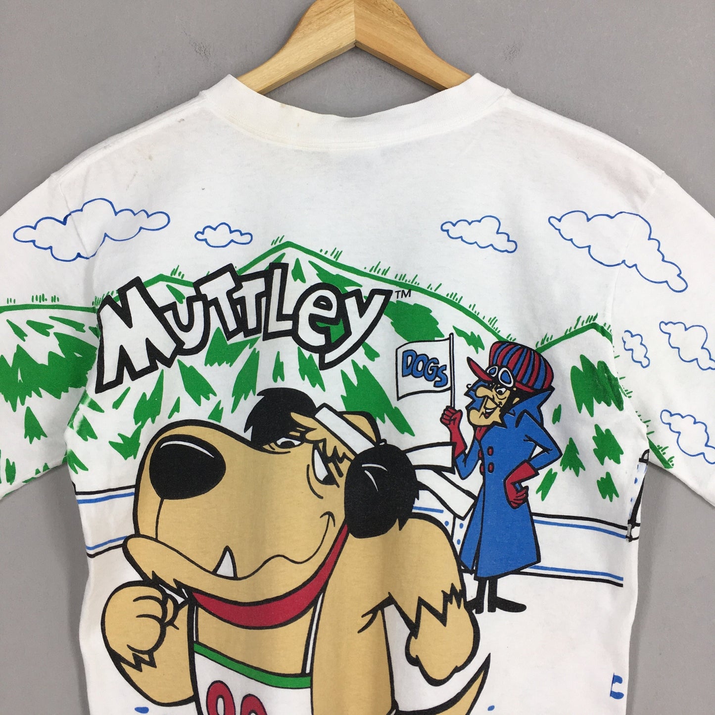 Muttley Wackyraces Dog White T shirt Medium