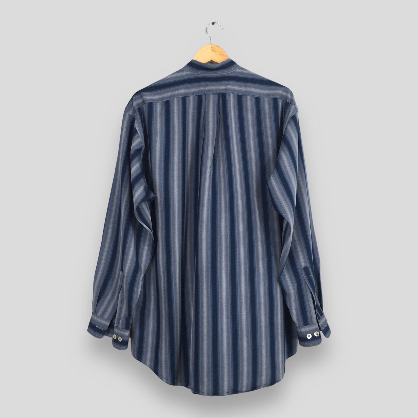 Issey Miyake Denim Striped Shirt Men Large