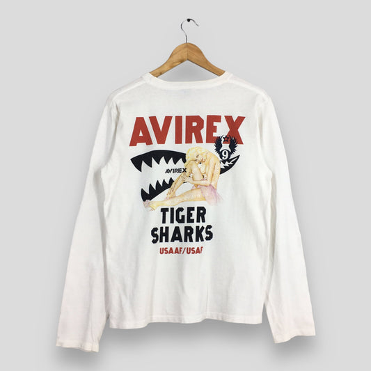 Avirex Tiger Sharks Air Force T shirt Medium