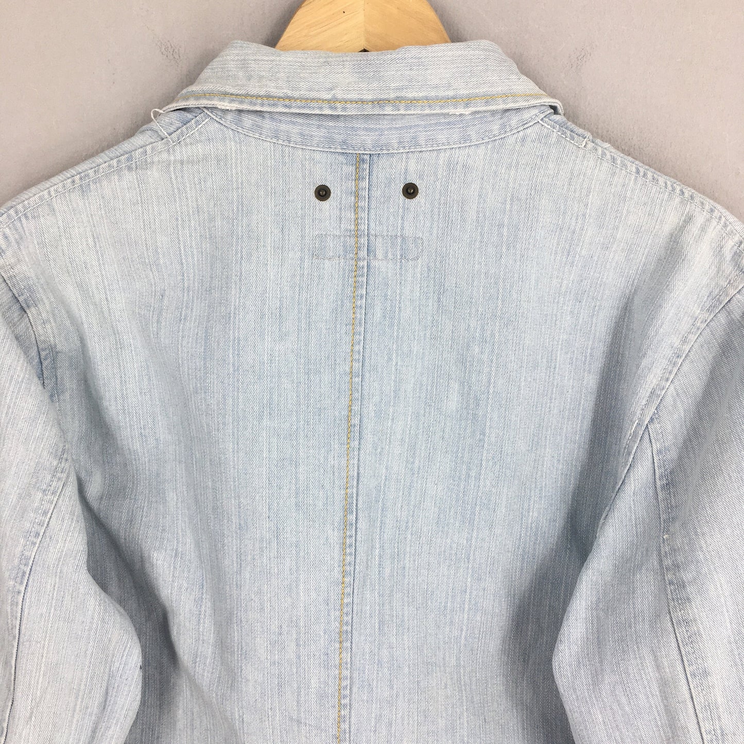 Workers Light Wash Blue Denim Jacket Large