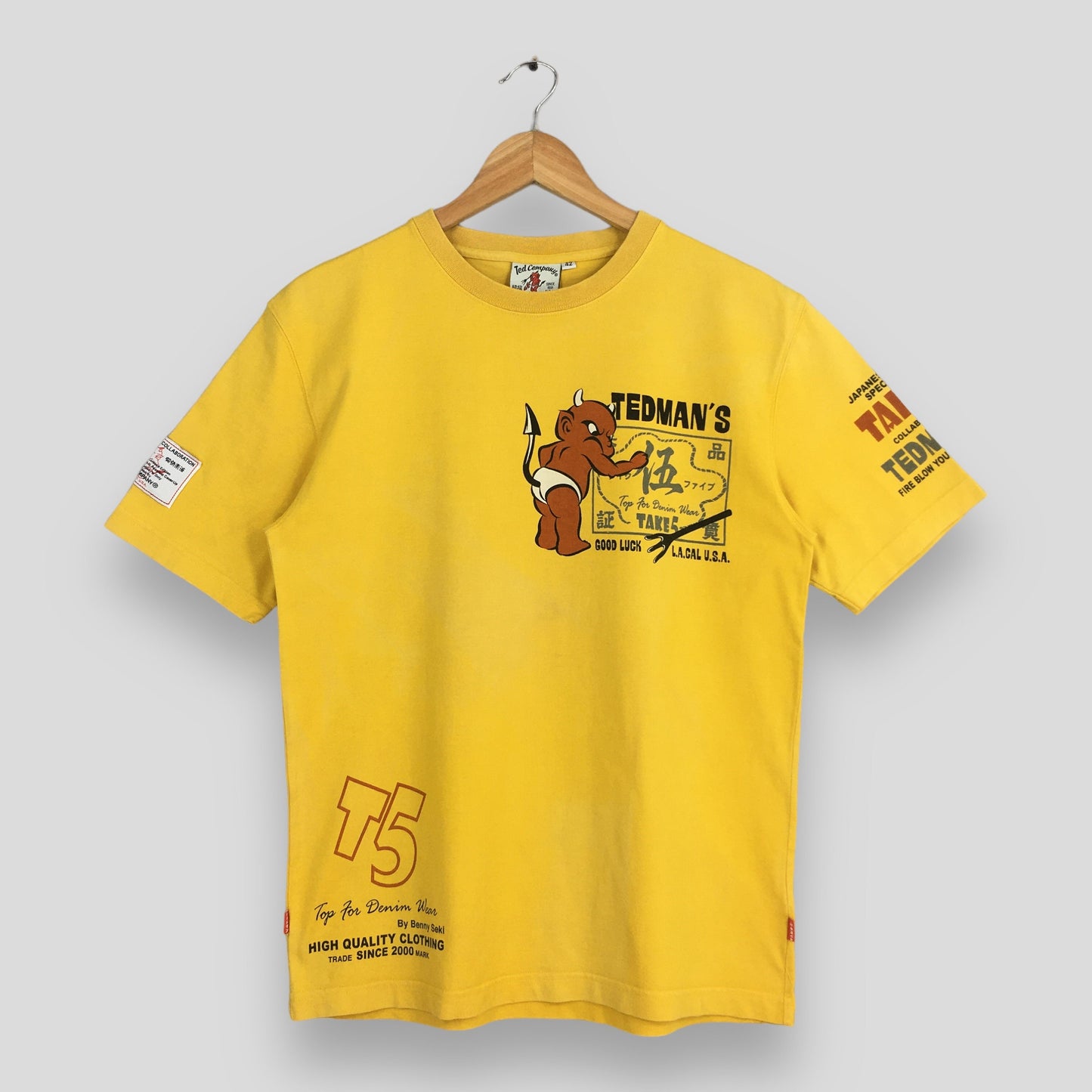 Ted Company Tedman Take 5 Yellow T shirt Medium