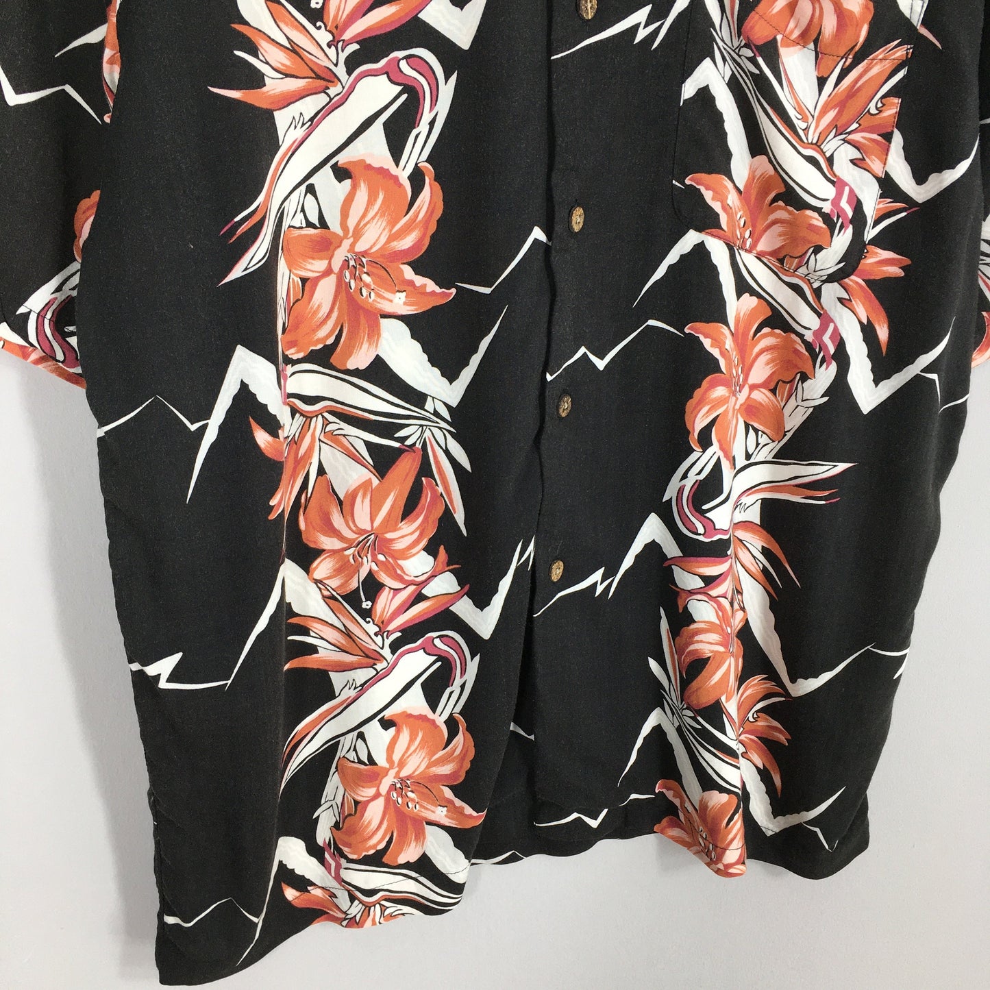 Vintage Hawaiian Aloha Floral Shirts Men Large