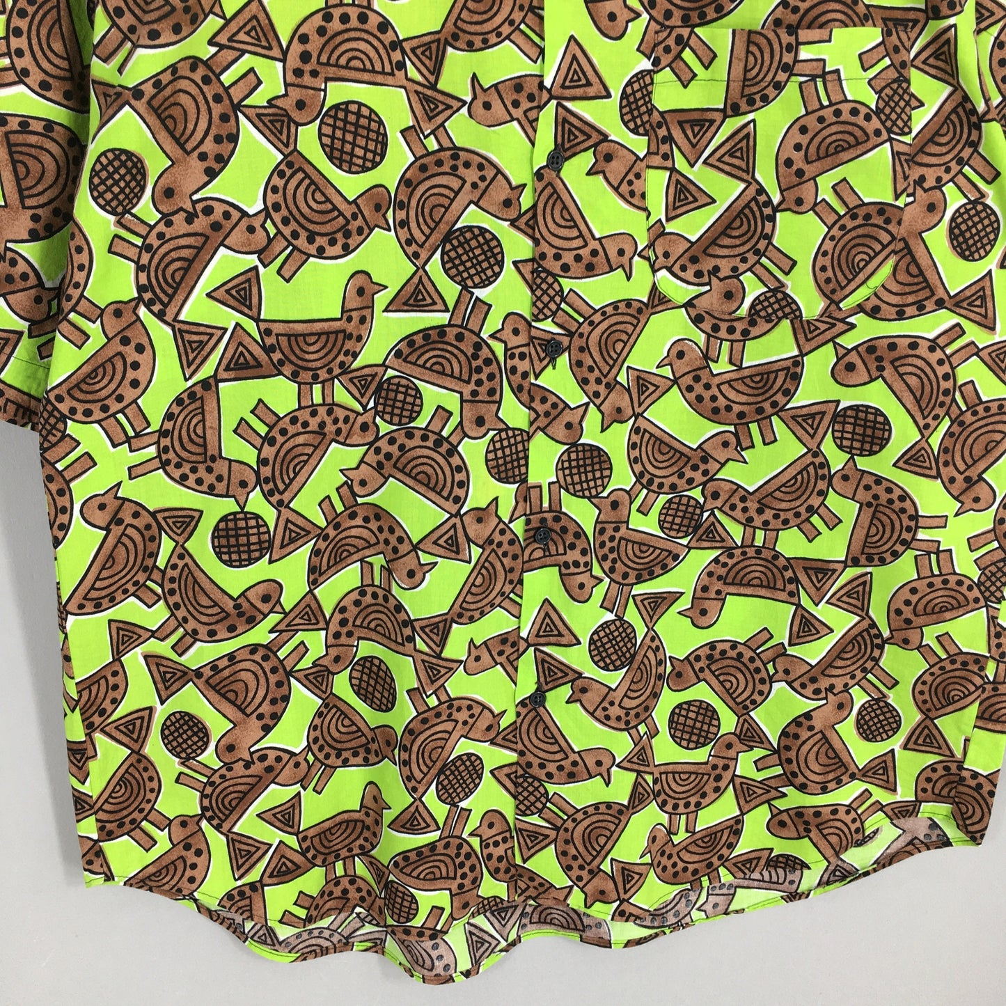 Benetton Pop Art Abstract Shirt Buttondown Medium