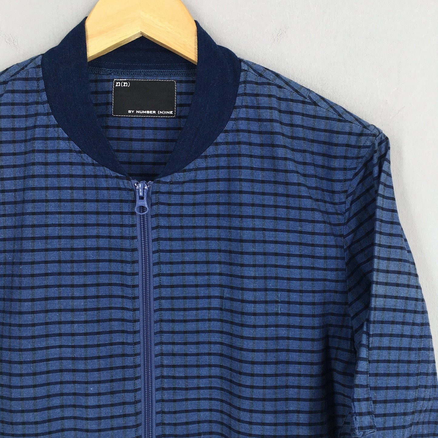 Number (N)ine Blue Tartan Checkered Jacket Medium