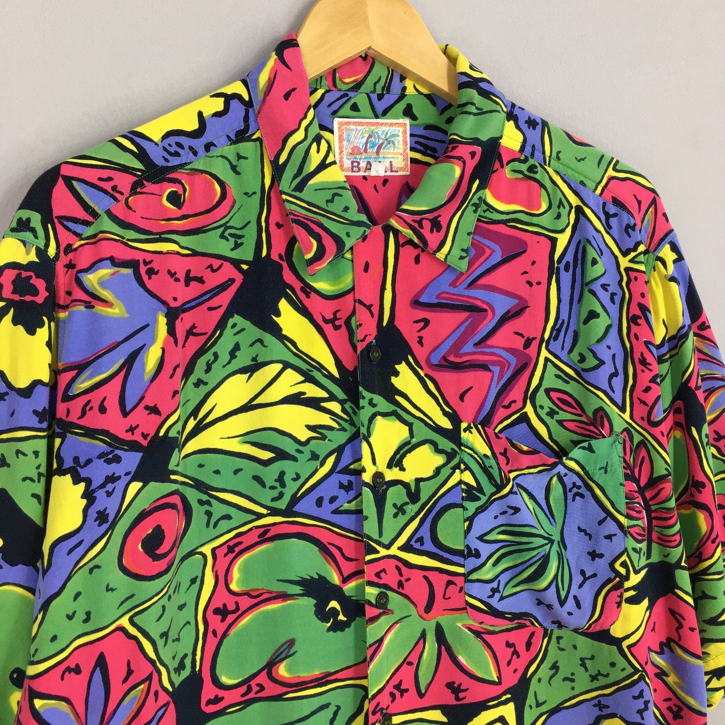 Hawaiian Abstract Rayon Shirt XLarge