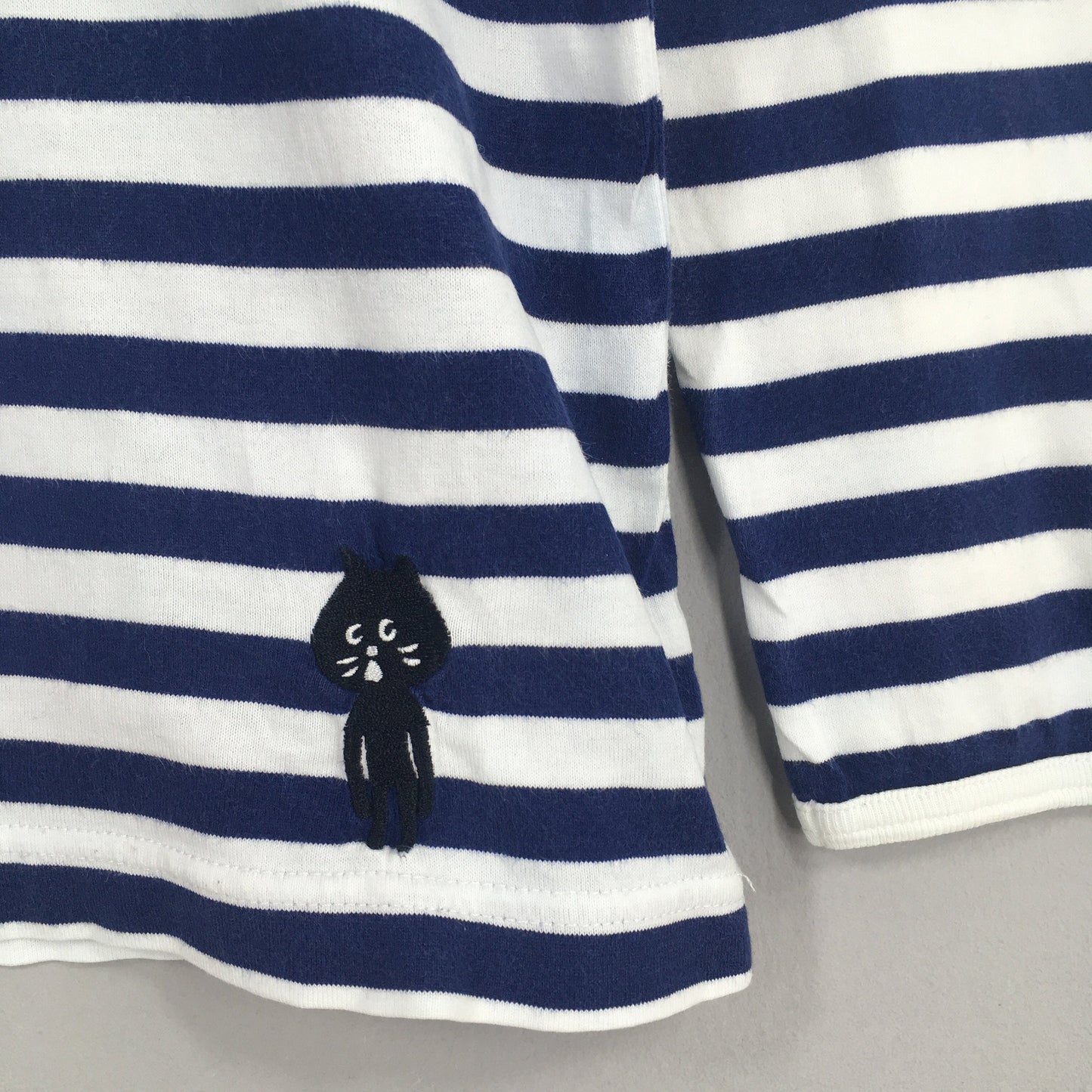 Ne Net Issey Miyake Stripes Blue White Women T shirt Small