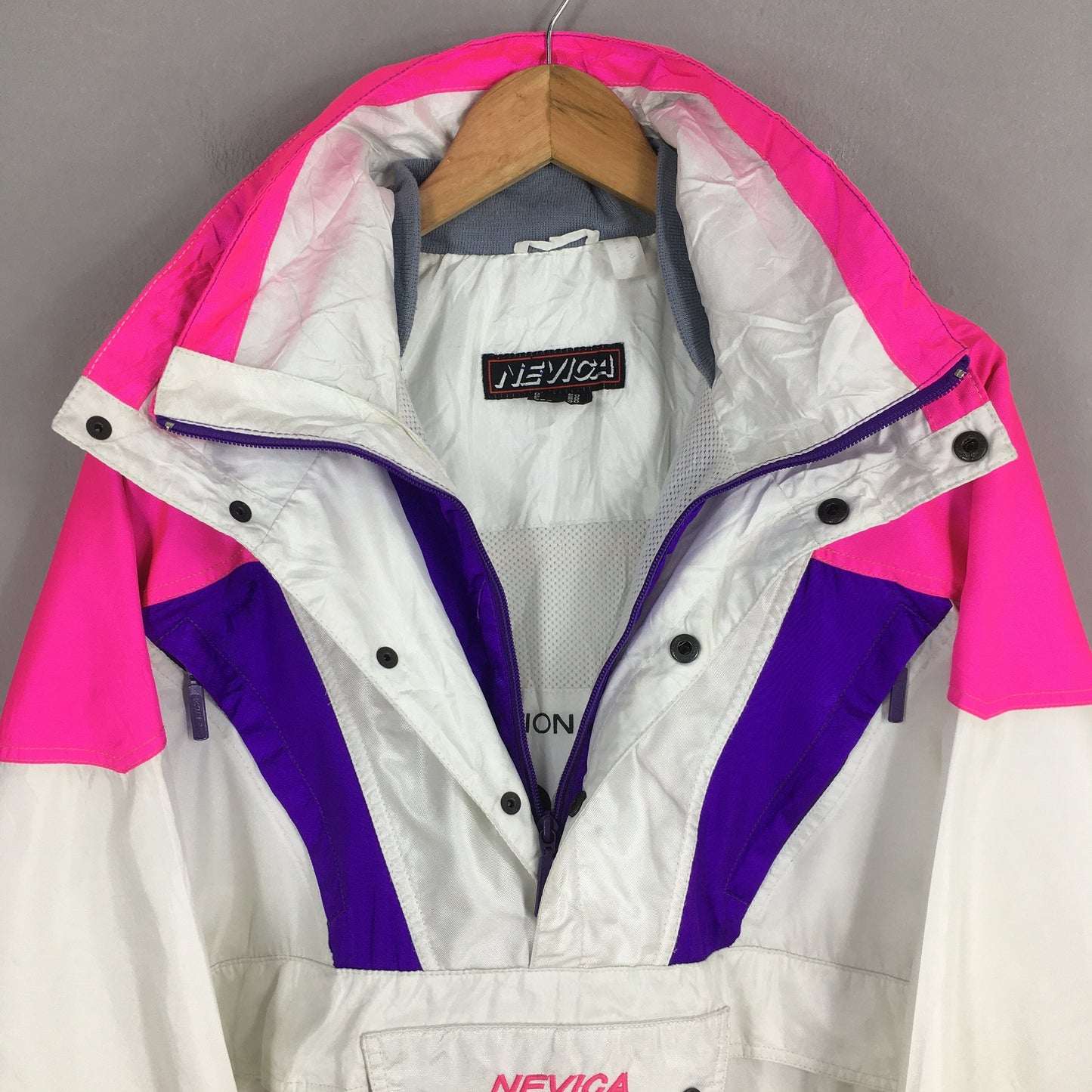 Nevica Bomber Hooded Ski Wear Retro Jacket Medium