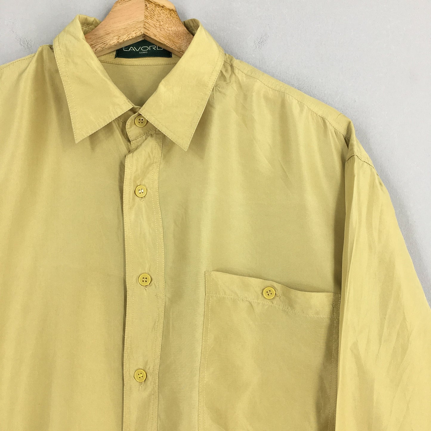 Lavord Uomo Plain Silk Shirt Medium