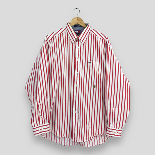 Tommy Hilfiger Red Stripes Oxfords XLarge