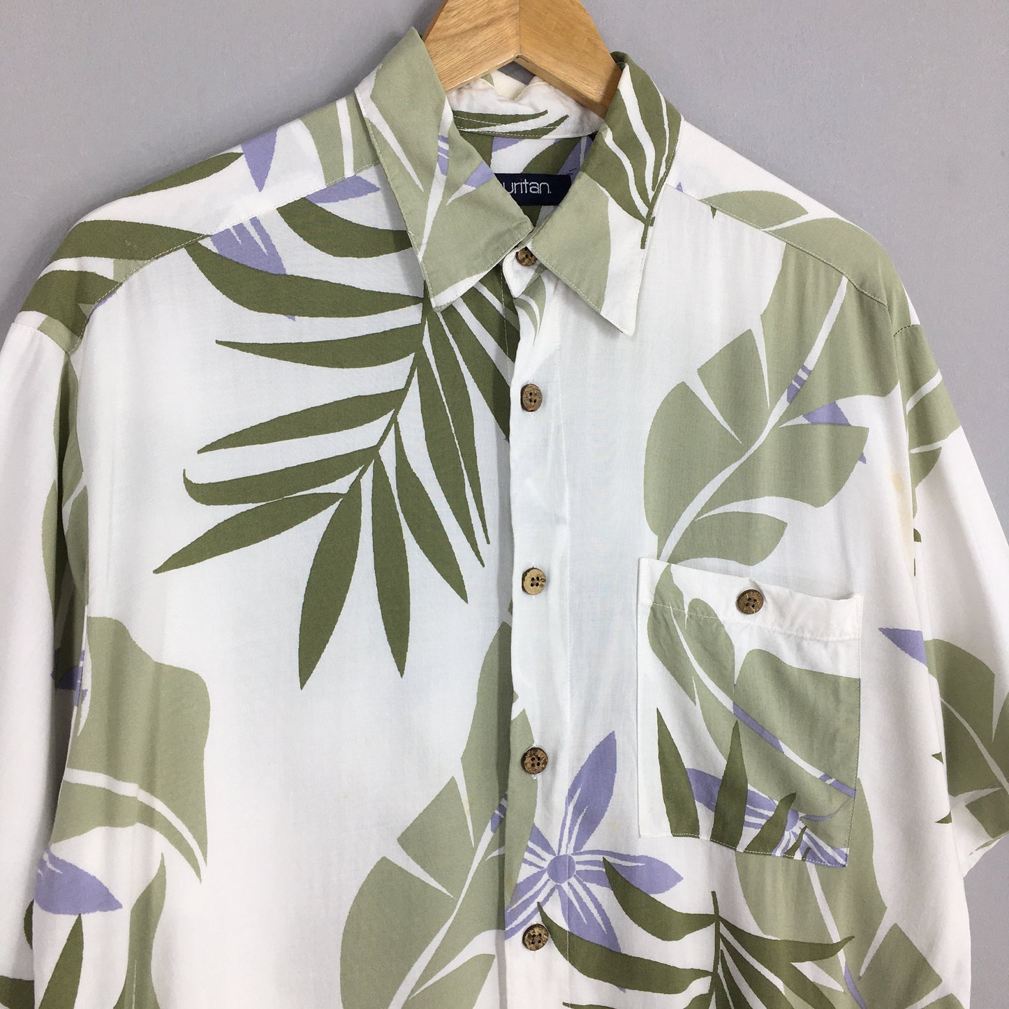 Puritan Leaves Hawaii Aloha Rayon Shirts Medium