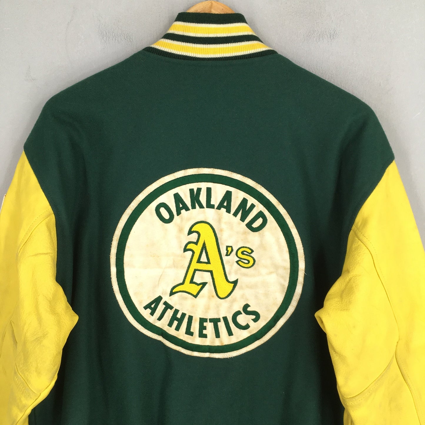 Oakland Athletics Mlb Leather Varsity Jacket Large