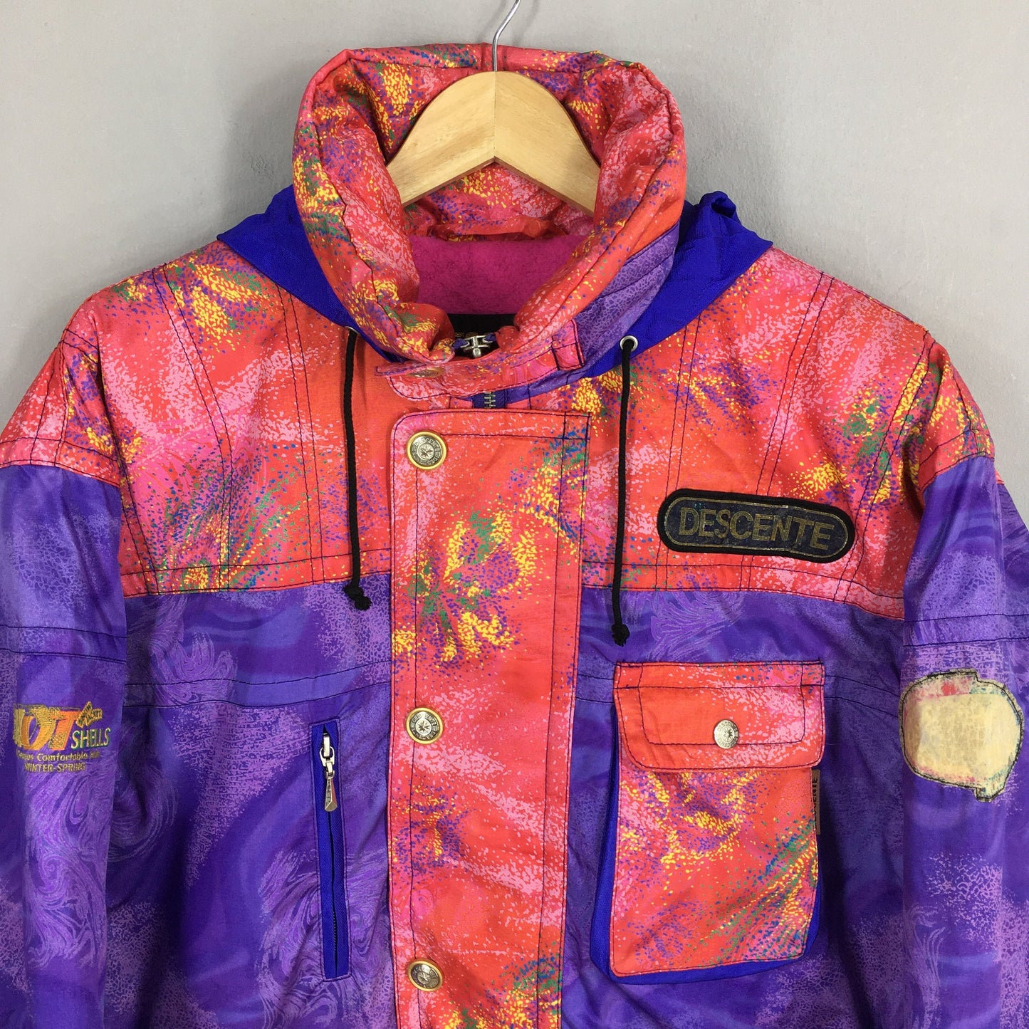 Descente Japan Multicolor Retro Ski Jacket Large