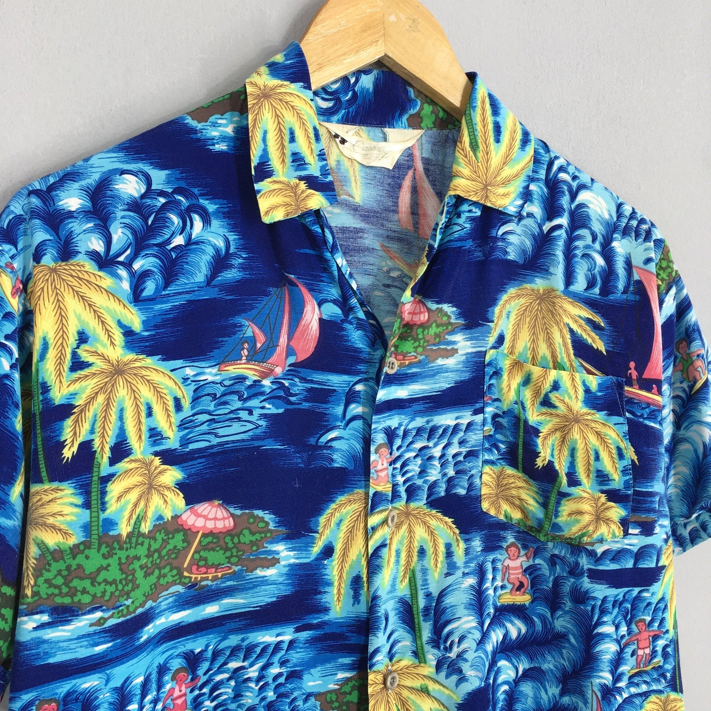 Vintage Hawaiian Palm Tree Tropical Shirt Small