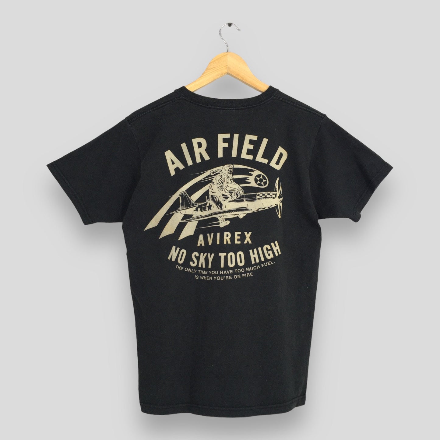 Avirex Air Field Usaf Black T shirt Medium