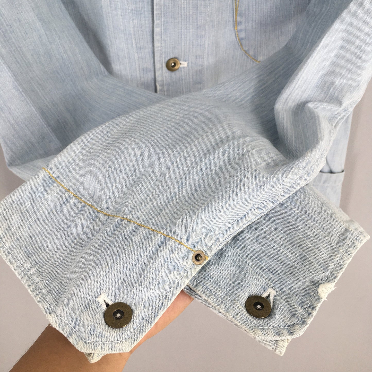 Workers Light Wash Blue Denim Jacket Large