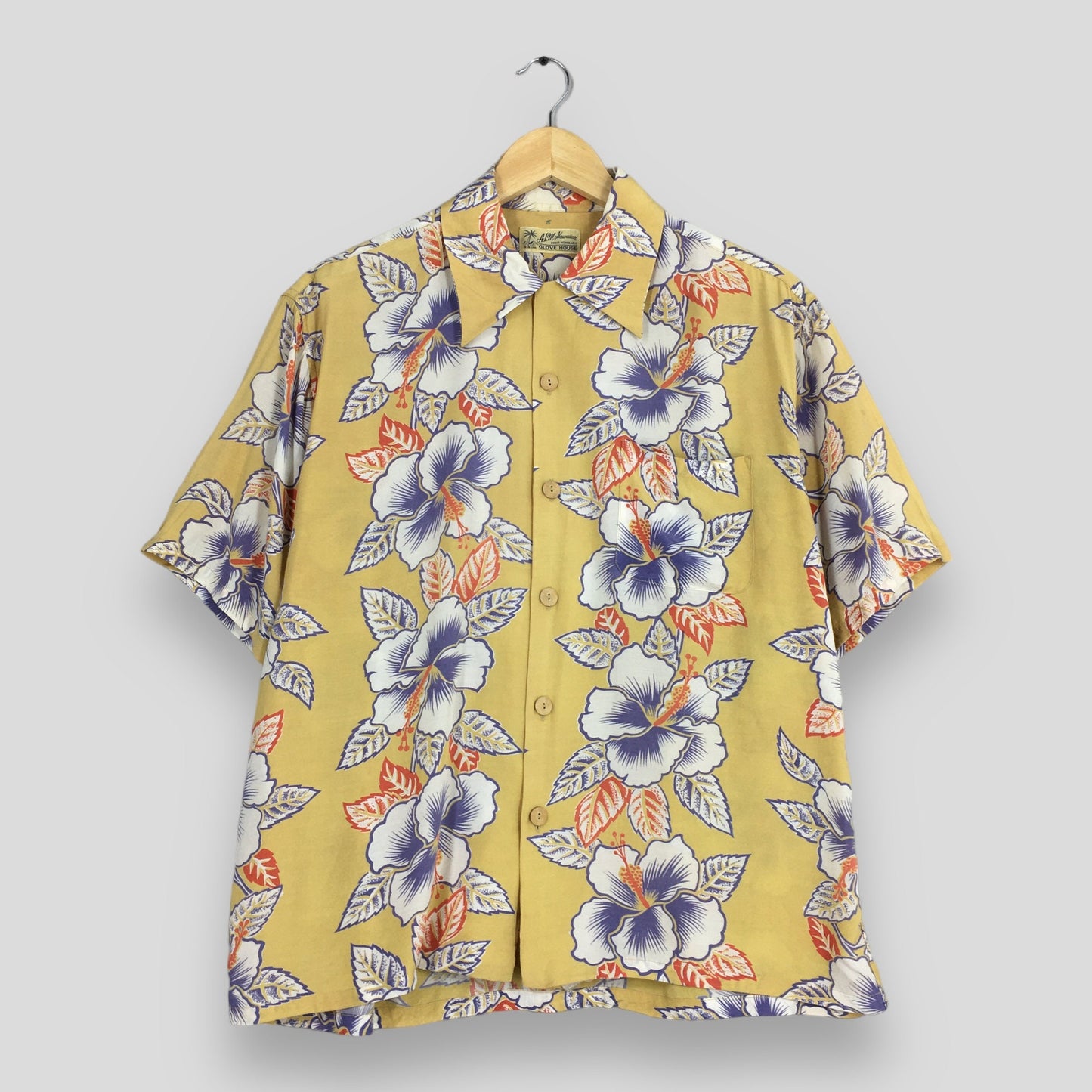 Hawaii Aloha Floral Printed Shirt Medium