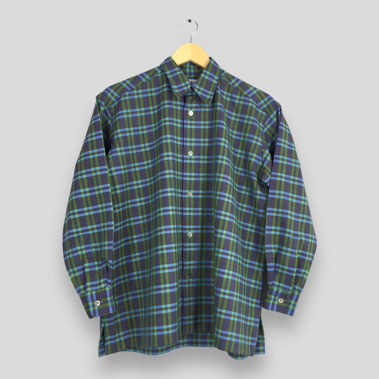 Issey Miyake Plaid Wool Shirt Medium