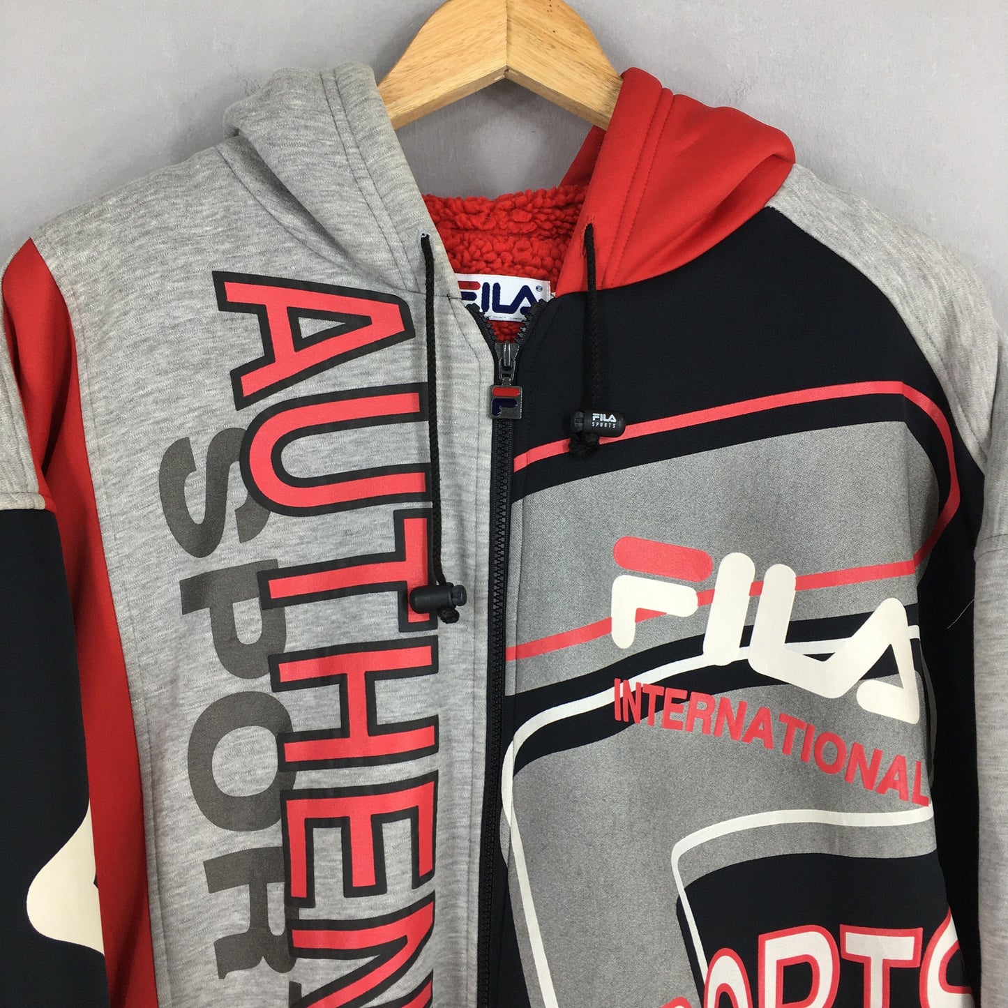 Fila Sherpa Hoodie Multicolor Parka XLarge