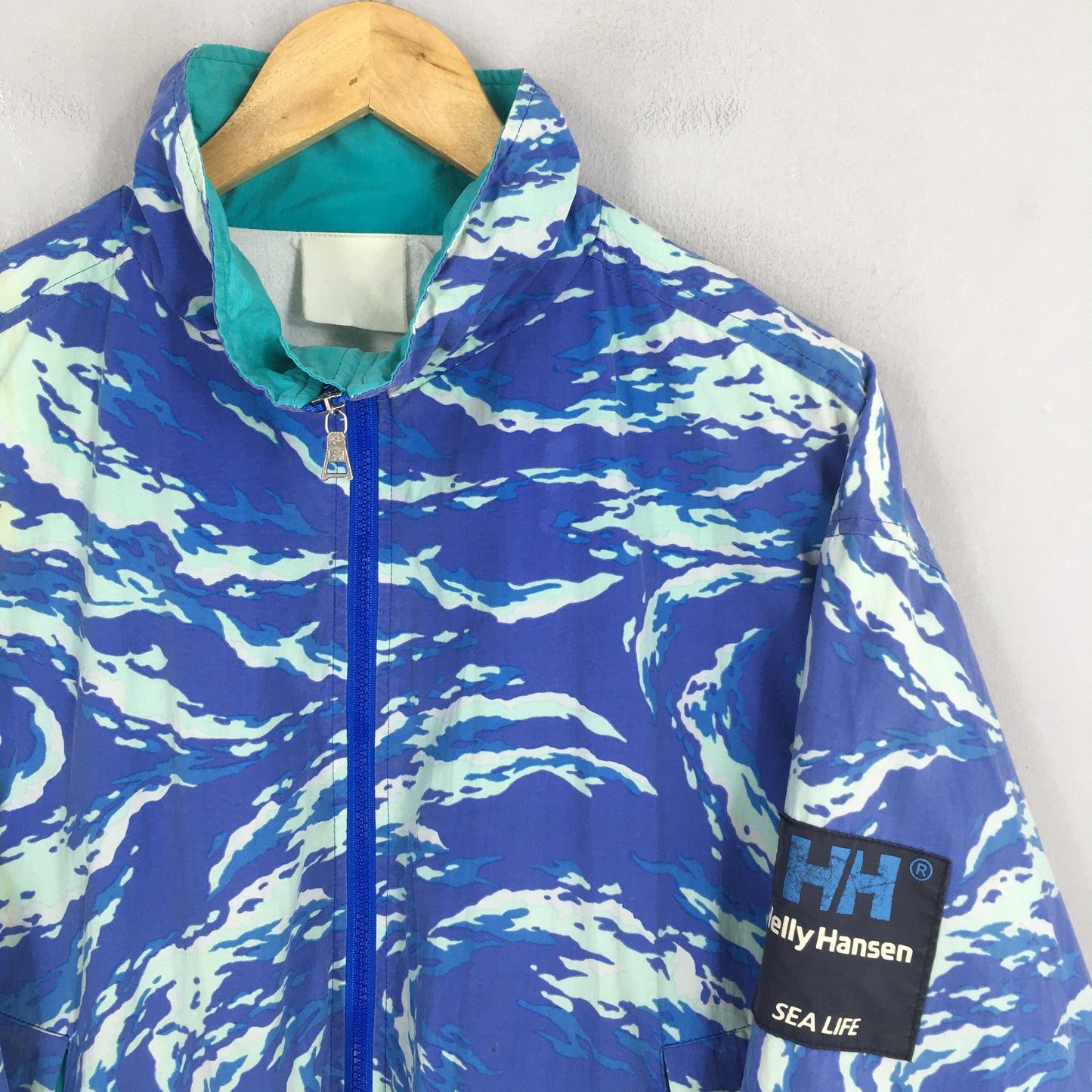 Helly Hansen Sea Life Abstract Windbreaker Jacket Large