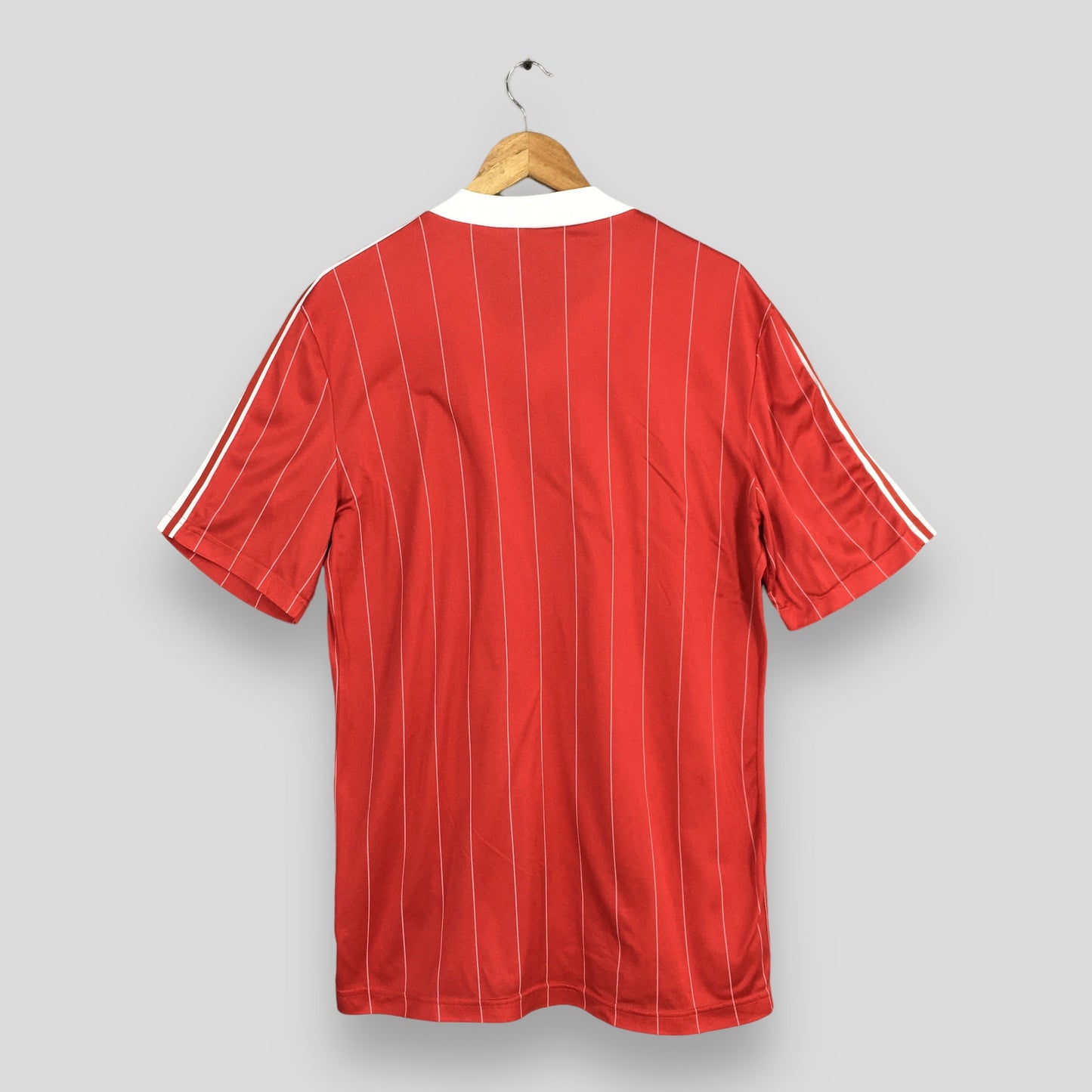 Vintage 80s Adidas Trefoil Red Stripes Jersey Medium