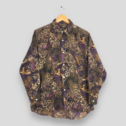 Tiger Leopard Patterned Shirt Large