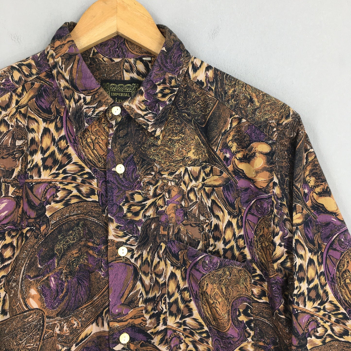 Tiger Leopard Patterned Shirt Large