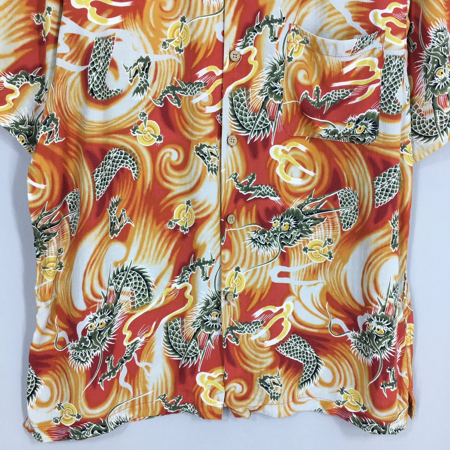 Rockabilly Hawaiian Dragon Shirt Large