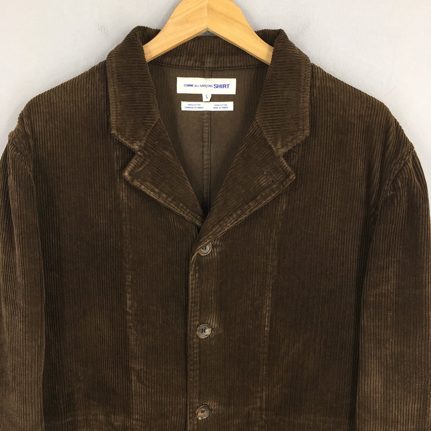 Comme Des Garcons Homme Brown Corduroy Jacket Large