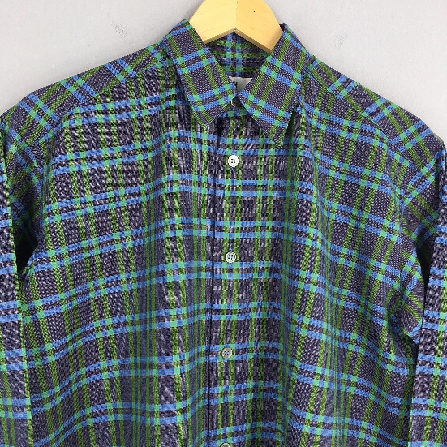 Issey Miyake Plaid Wool Shirt Medium