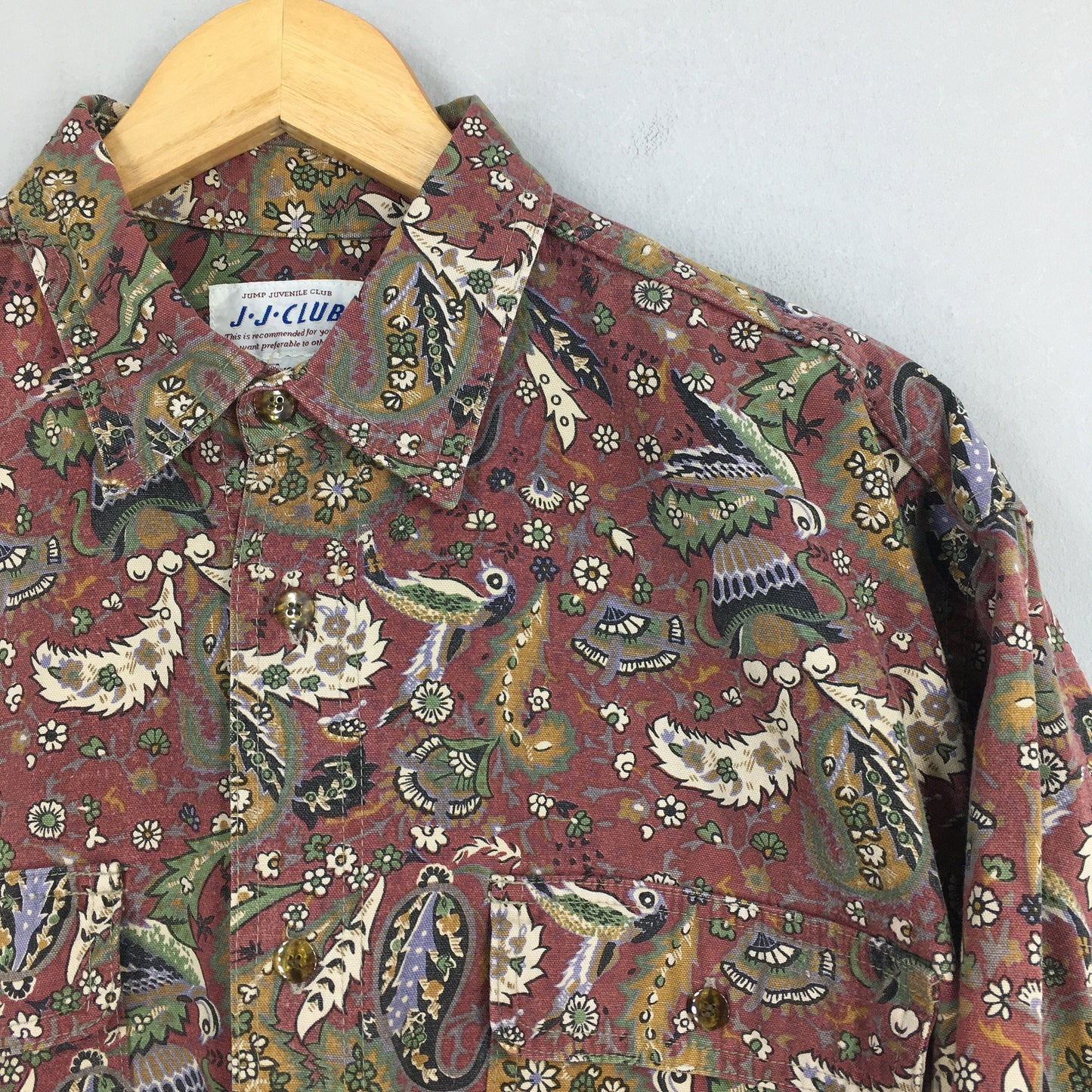 Paisley Floral Shirt Casual Large