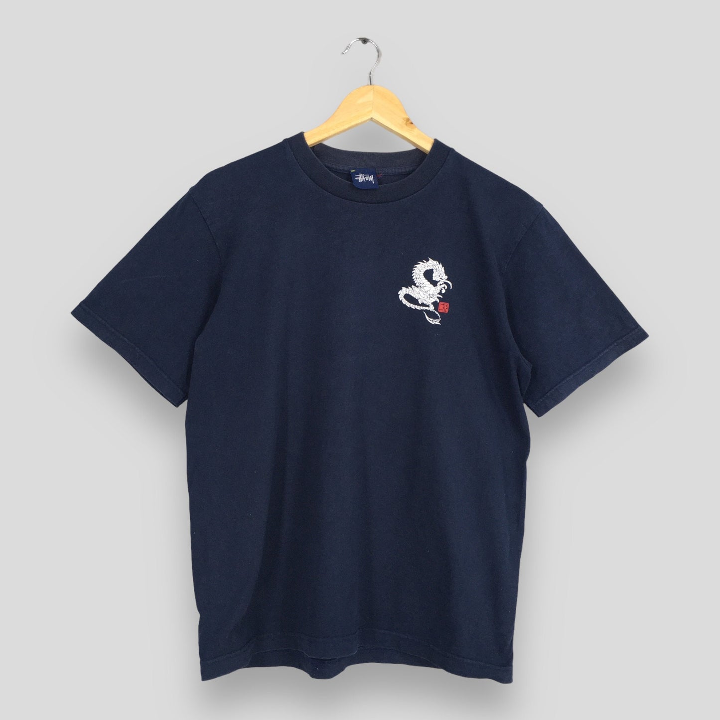 Stussy Dragon Usa Skater Blue T shirt Medium