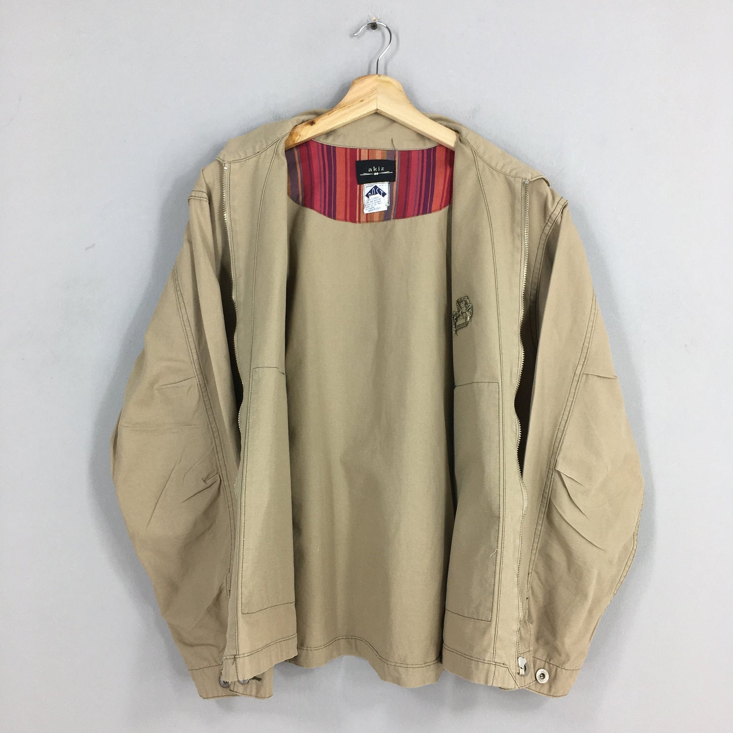 Post Overall Worker Beige Jacket Large