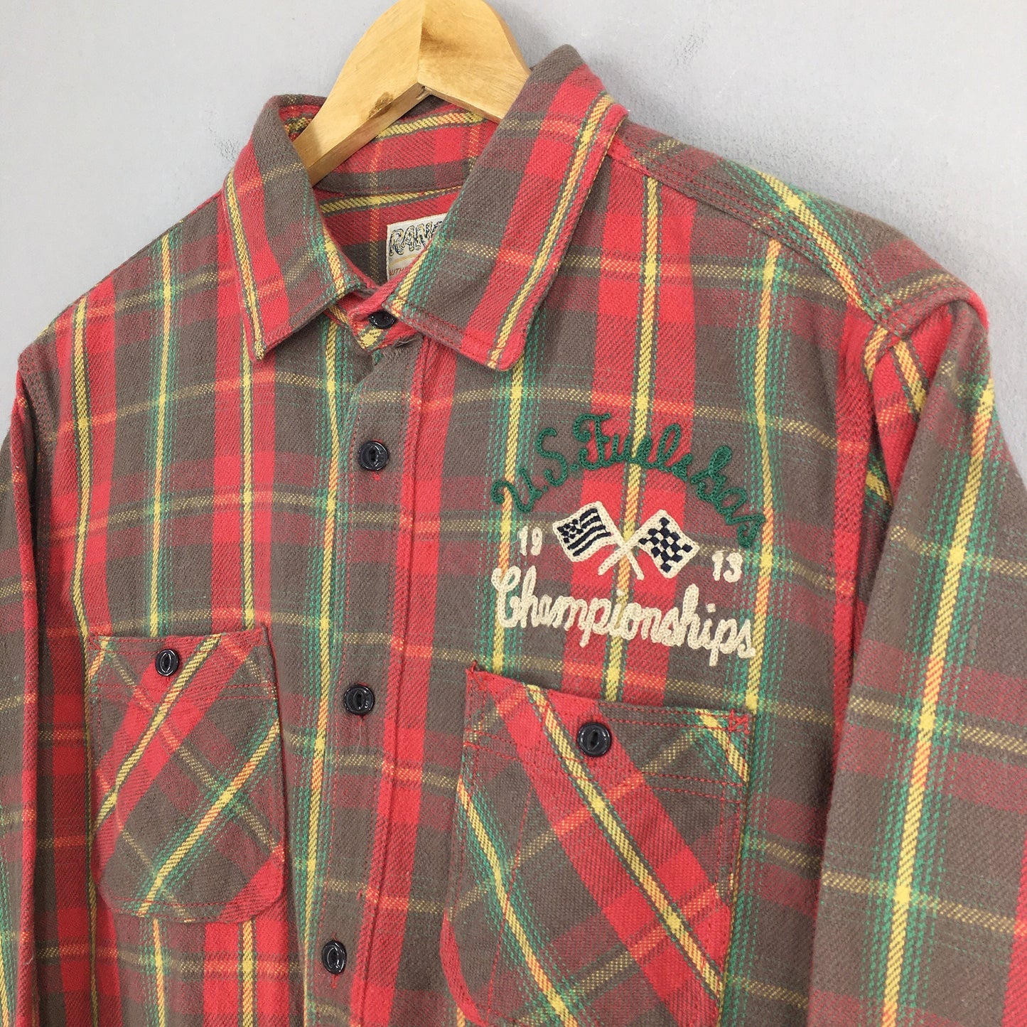 Schott Rancher Multicolor Plaid Flannel Shirt Medium