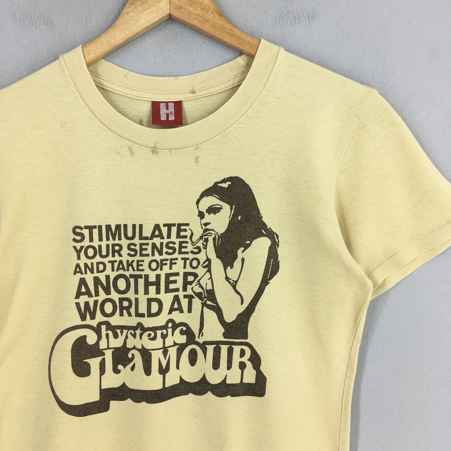 Hysteric Glamour Japan Yellow T shirt Small